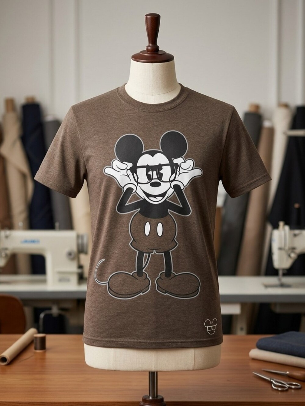 Mickey Graphic Short Sleeve Tee - Brown